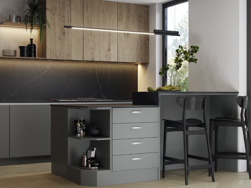 Dark Elegance Kitchen Design
